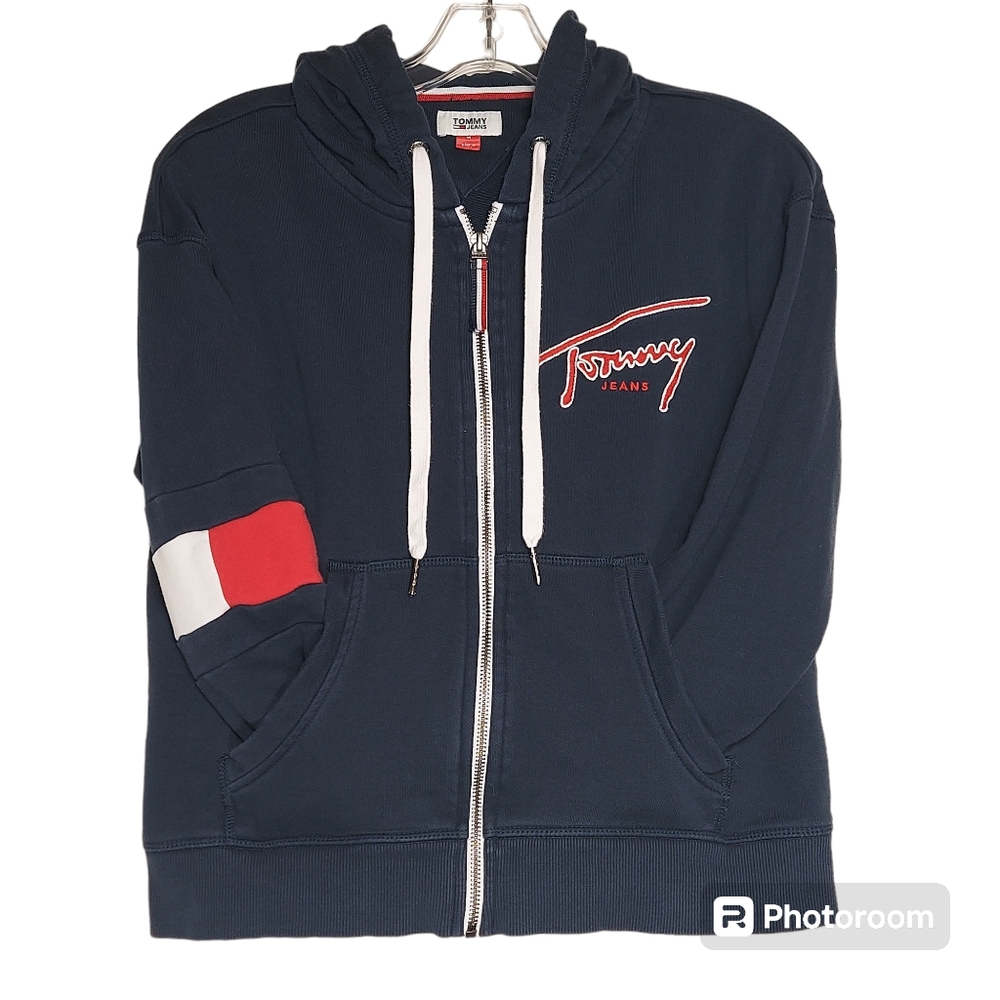 Navy Tommy Hilfiger Women's Full Zip Hoodie Jacket